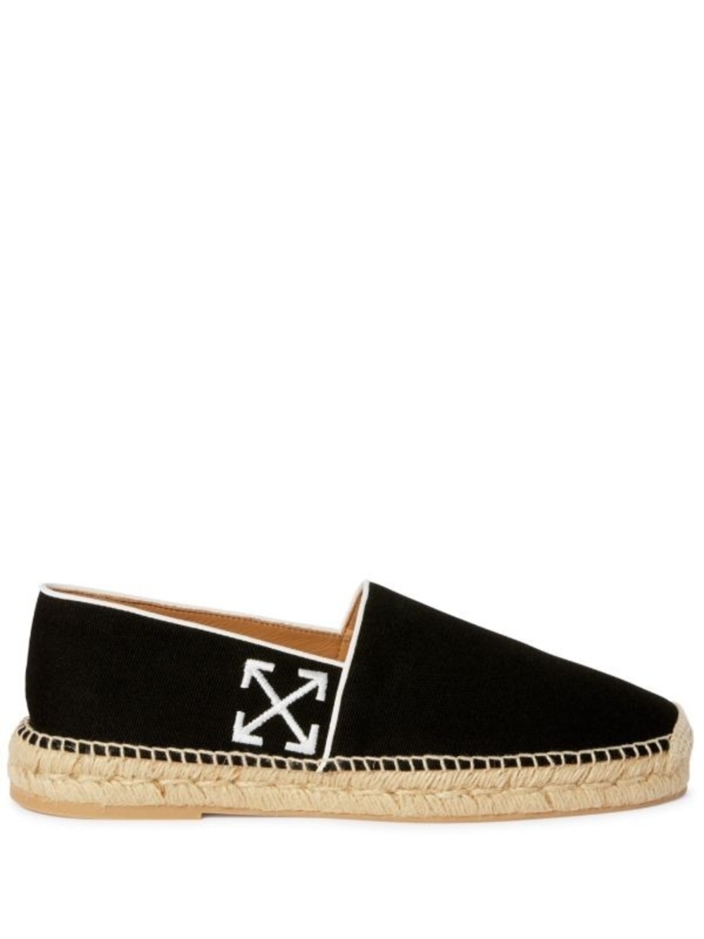 Off-White Black Canvas Logo Espadrille